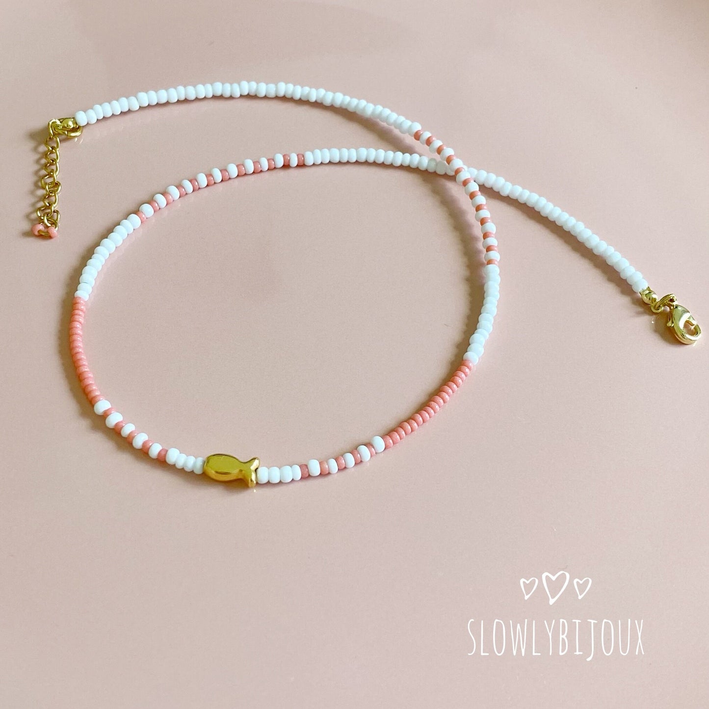 Collier blanc, collier de perles de rocailles blanches, collier ras de cou, collier minimaliste, collier fin, gift for her, idée cadeau