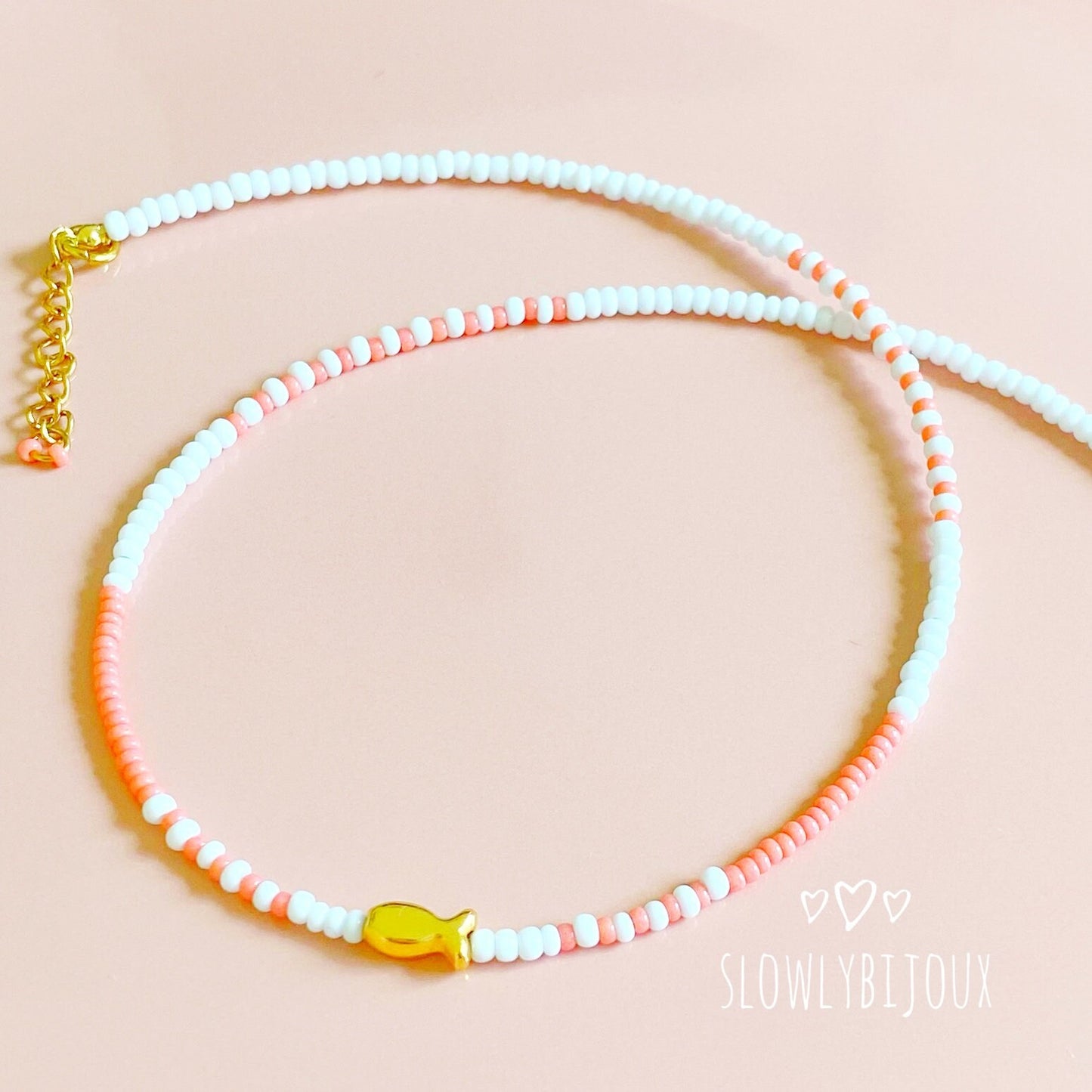 Collier blanc, collier de perles de rocailles blanches, collier ras de cou, collier minimaliste, collier fin, gift for her, idée cadeau