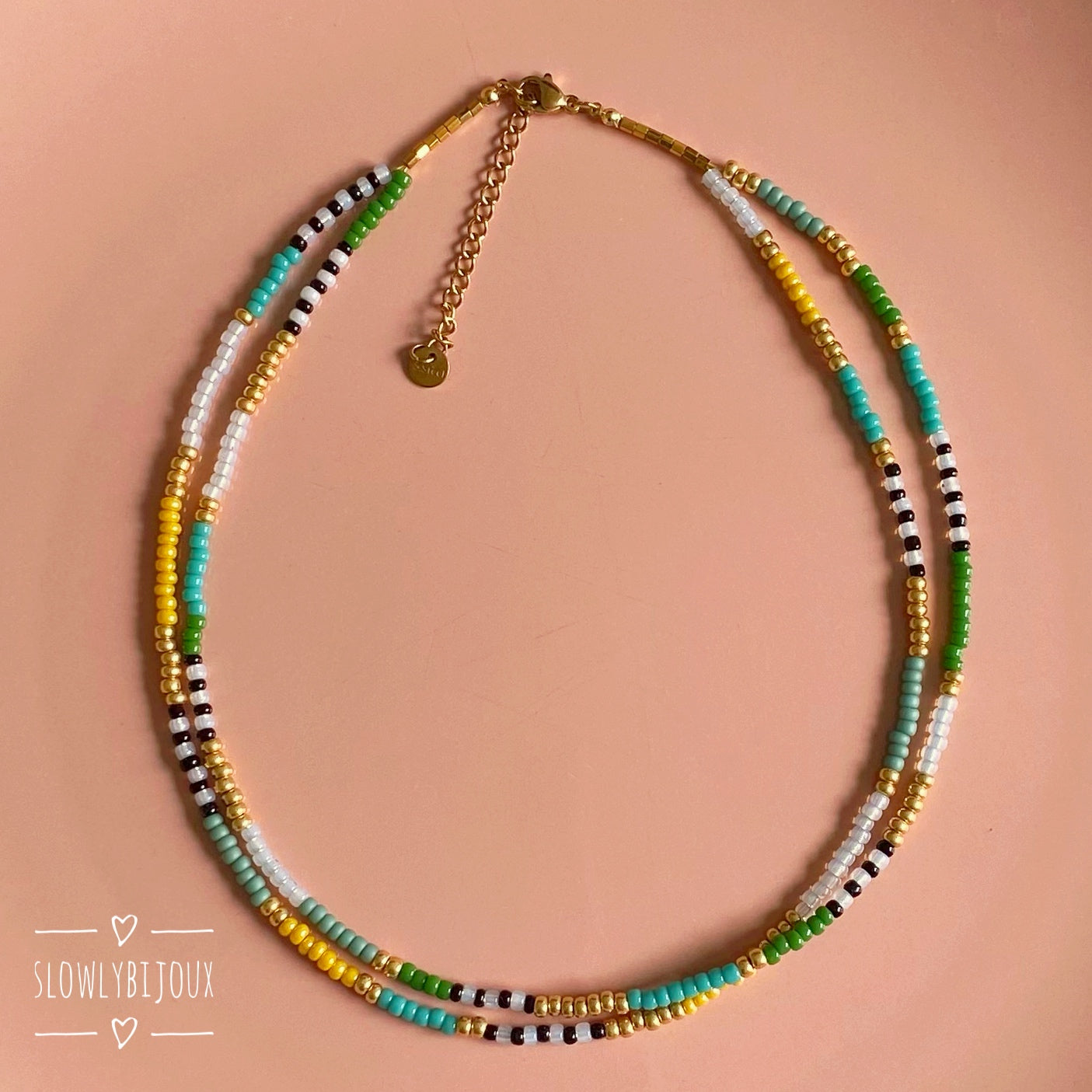 Collier double perles de rocailles miyuki