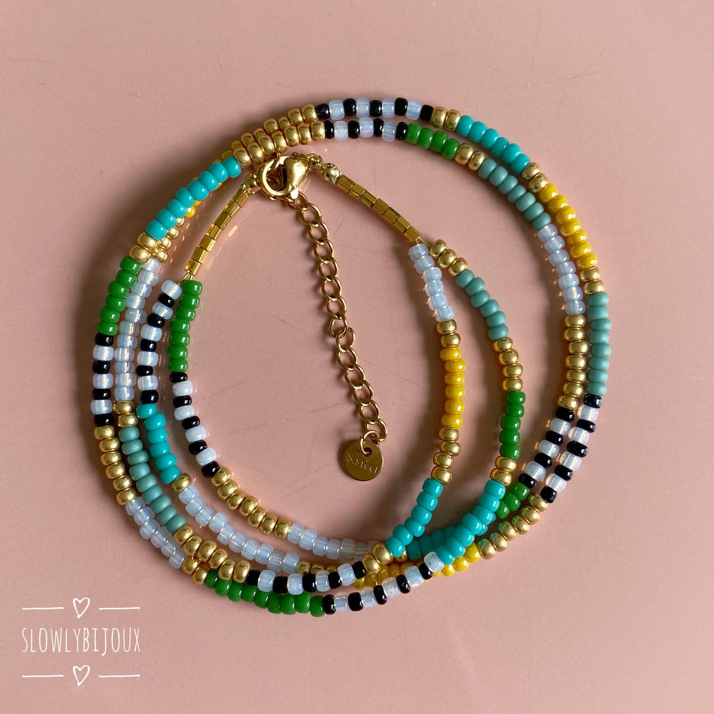 Collier double perles de rocailles miyuki