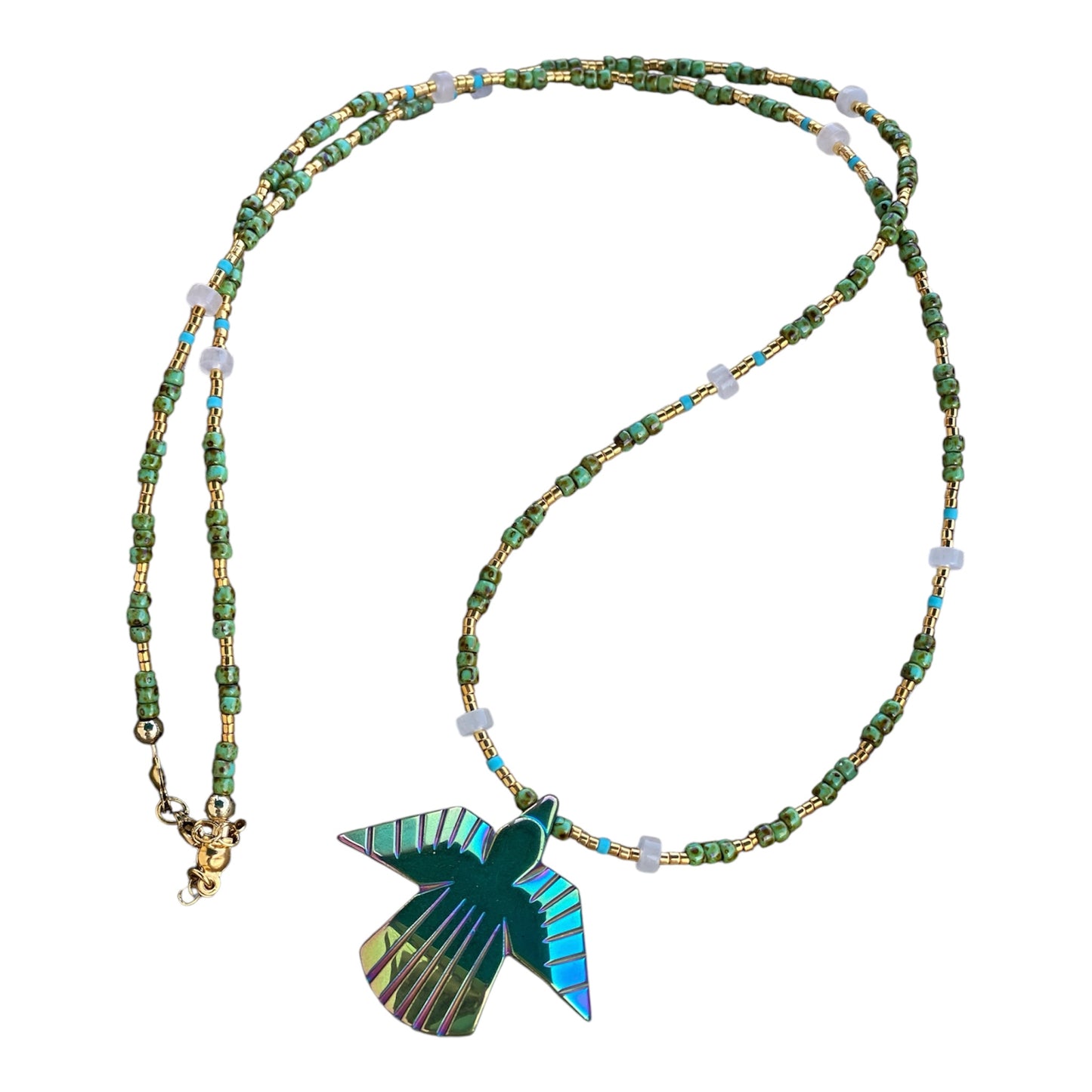 Sautoir totem oiseau