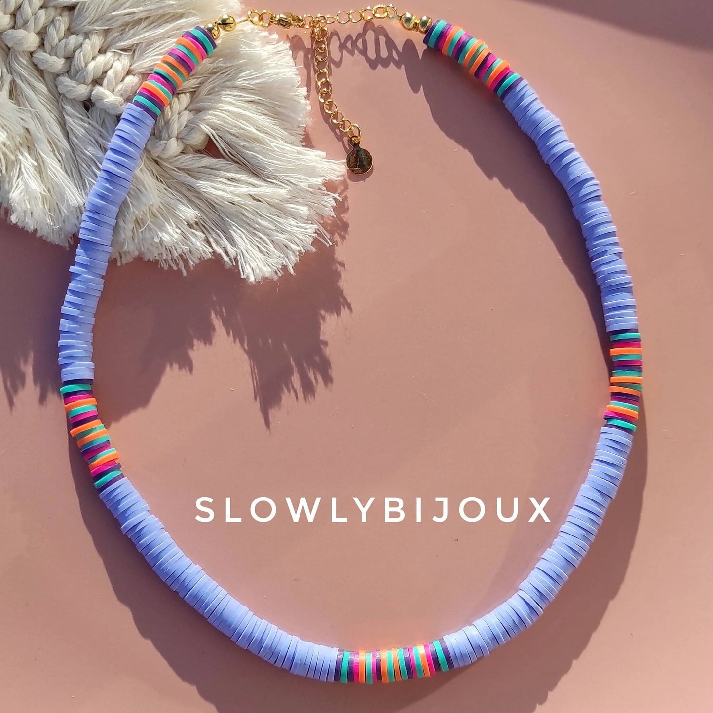 Collier de perles, collier surfeur, collier heishi, plage, summer, été, surfer, heishi, bracelet offert, printemps été, idée cadeau