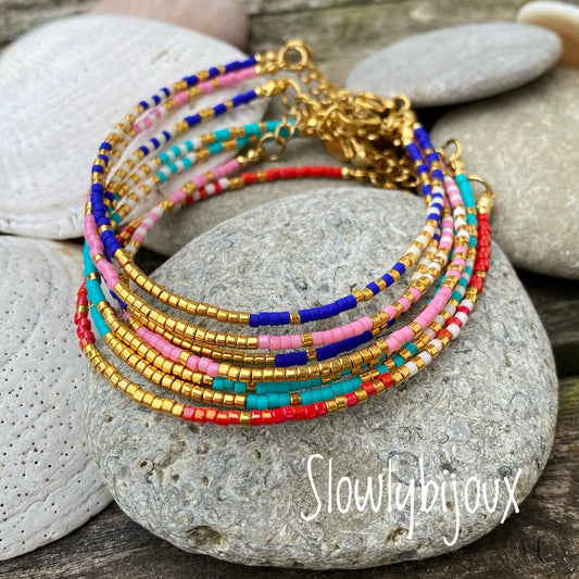 Bracelet de perles miyuki 24 K
