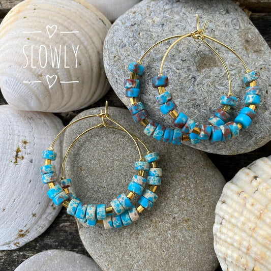 Créoles HOWLITE turquoise