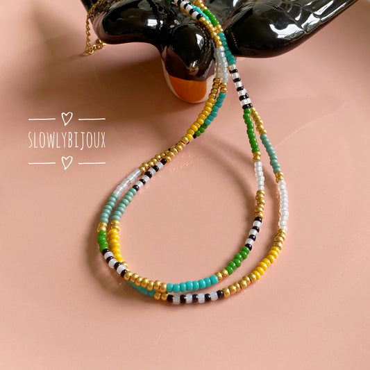 Collier double perles de rocailles miyuki