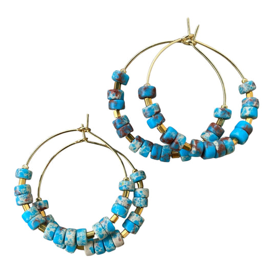 Créoles HOWLITE turquoise